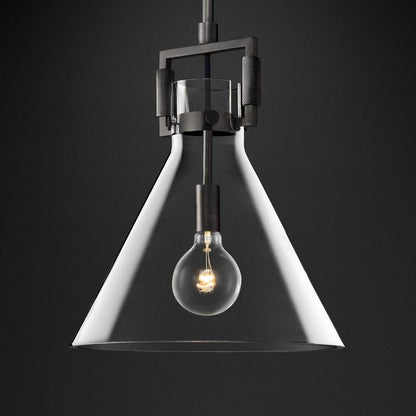 Machinist Glass Funnel Pendant Light