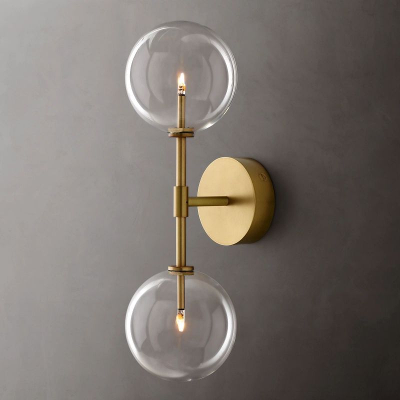 Lucelle Glass Globe Linear Wall Sconce