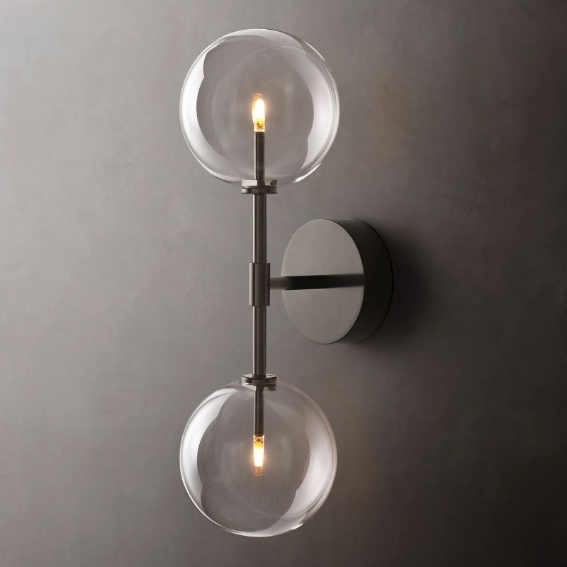 Lucelle Glass Globe Linear Wall Sconce