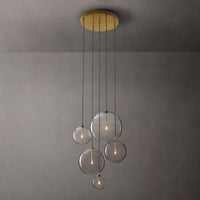 Lucelle Glass Globe Cluster Chandelier 28"