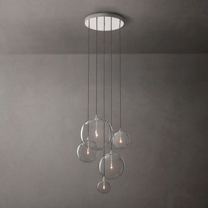 Lucelle Glass Globe Cluster Chandelier 28"
