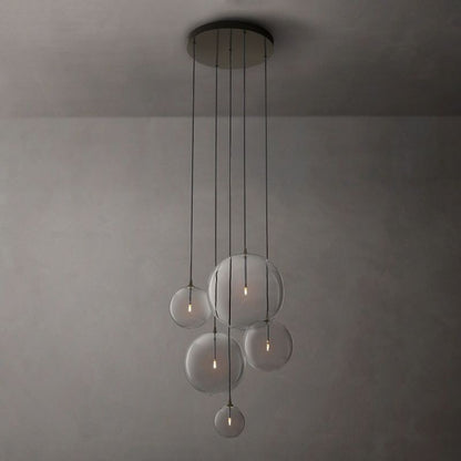 Lucelle Glass Globe Cluster Chandelier 28"