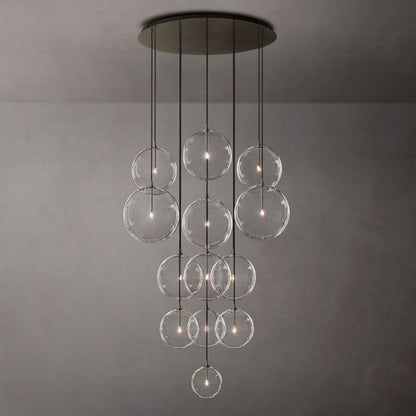 Lucelle Glass Globe Cluster Chandelier 44"