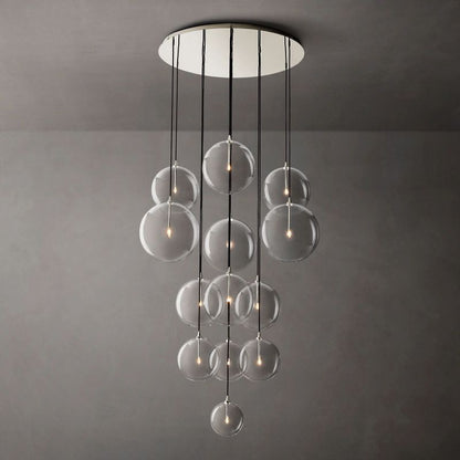 Lucelle Glass Globe Cluster Chandelier 44"
