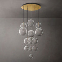 Lucelle Glass Globe Cluster Chandelier 44"