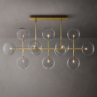 Lucelle Glass Globe Linear Chandelier 58"