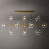 Lucelle Glass Globe Linear Chandelier 72"