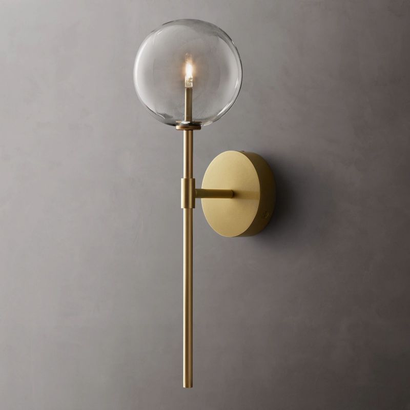 Lucelle Glass Globe Wall Sconce