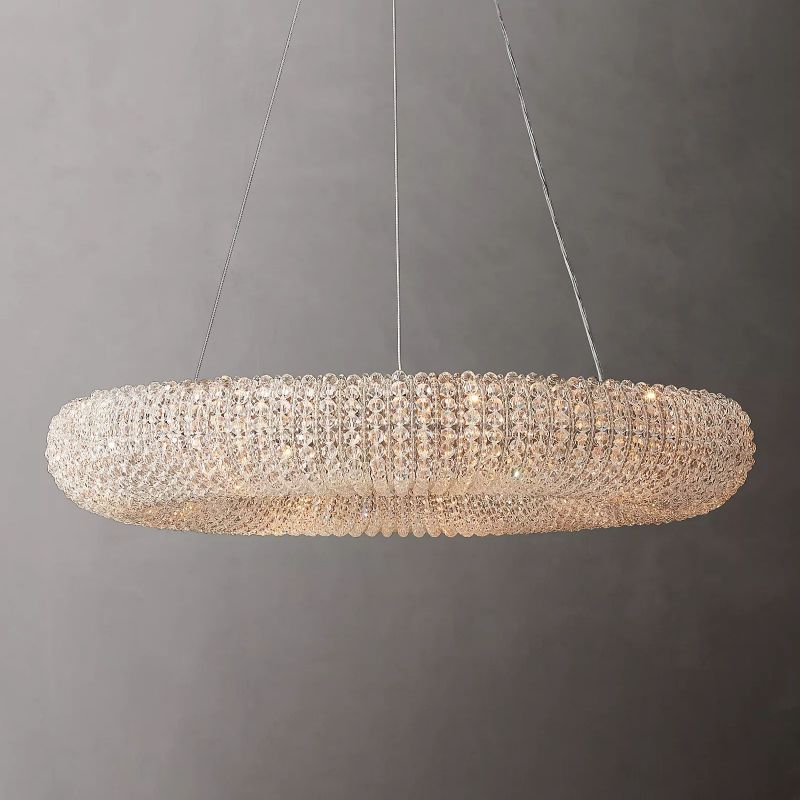Halo Stranded Crystal Round Chandelier 32"
