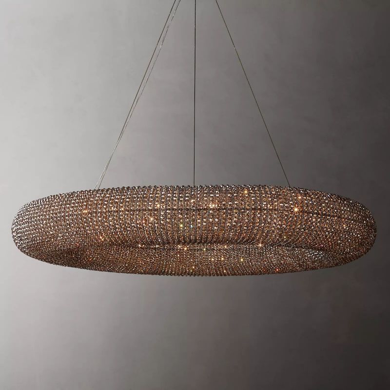 Halo Stranded Crystal Round Chandelier 59"