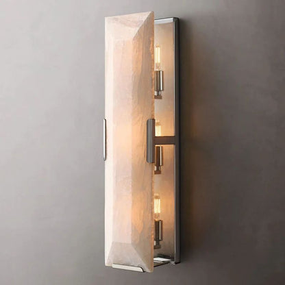 Harlow Faceted Calcite Linear Wall Sconce