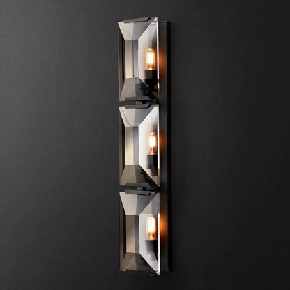 Harlow Faceted Crystal Triple Wall Sconce