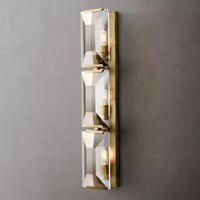 Harlow Faceted Crystal Triple Wall Sconce