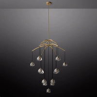 Hemisphere Delicate Crystal Round Chandelier 60"