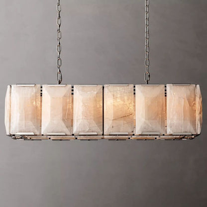 Harlow Faceted Calcite Rectangle Chandelier 42"