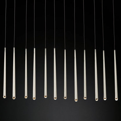 Aquitaine Faceted Cluster Linear Chandelier 60"