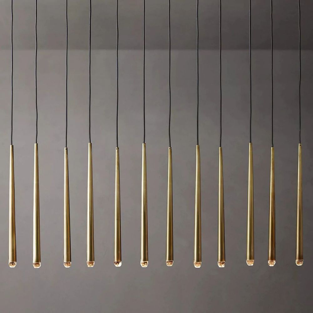 Aquitaine Faceted Cluster Linear Chandelier 60"
