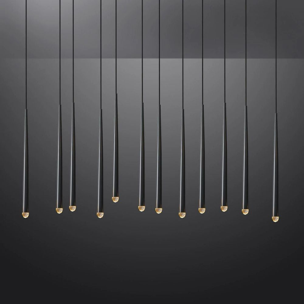 Aquitaine Faceted Cluster Linear Chandelier 60"