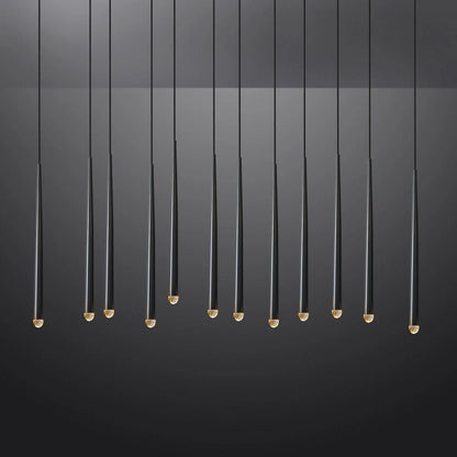 Aquitaine Faceted Cluster Linear Chandelier 60"