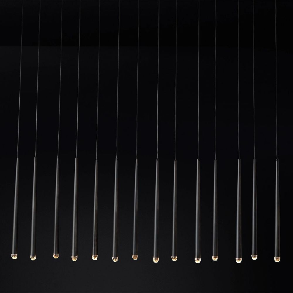 Aquitaine Faceted Cluster Linear Chandelier 72"