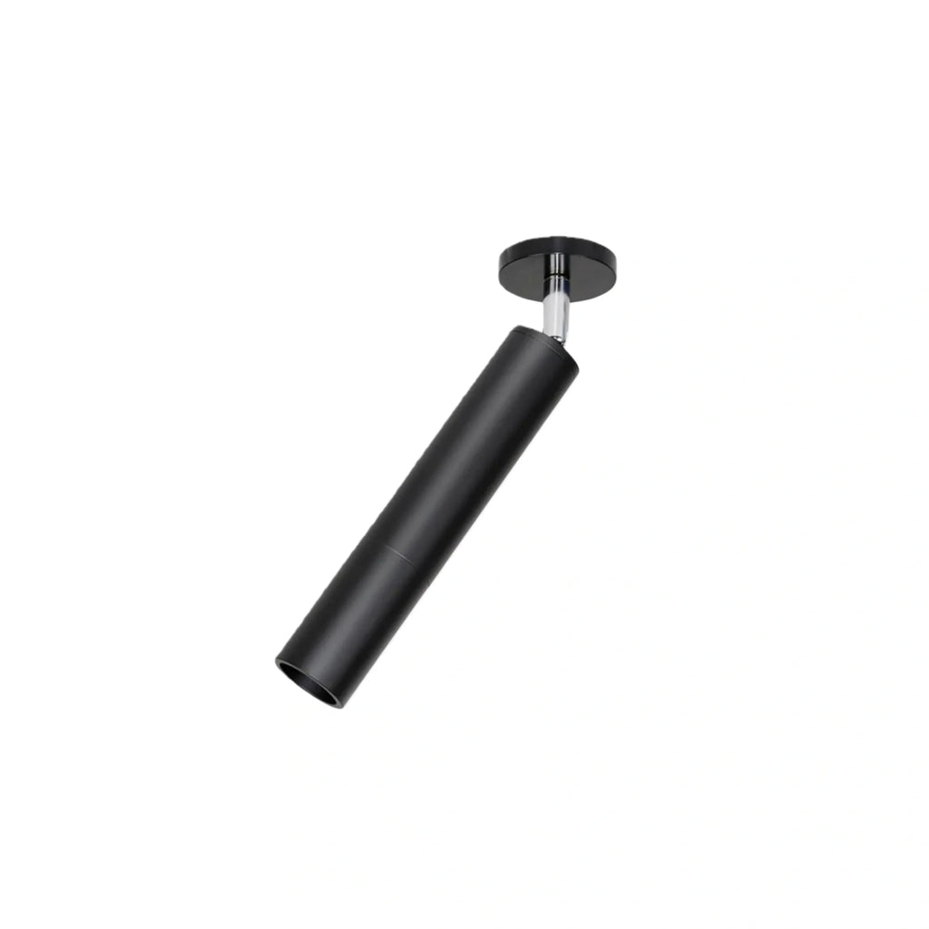 drainpangolin Arcato Modern Linear Ceiling Light - Black Metal Long Tube for Living Room