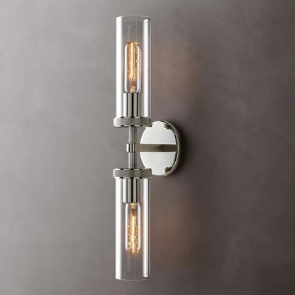 Lambert Cylindrical Glass Double Wall Sconce