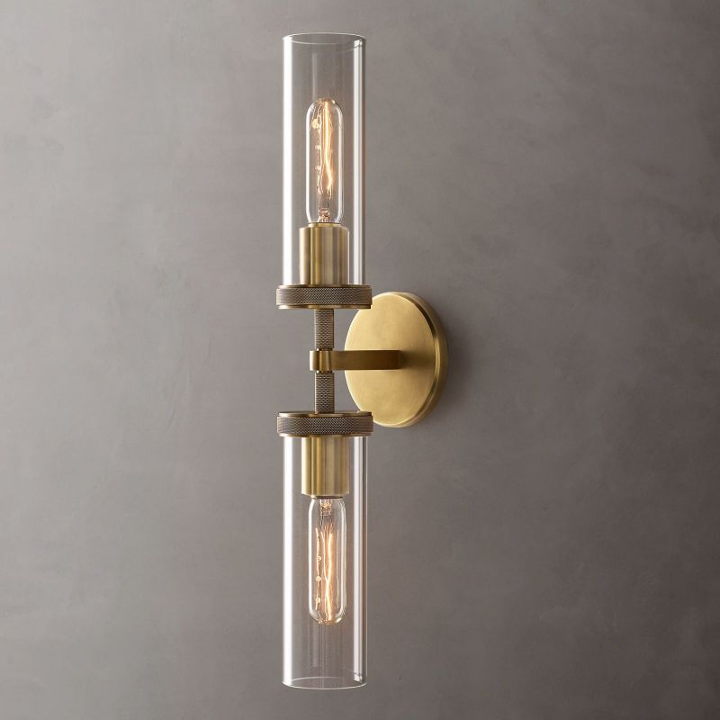 Lambert Cylindrical Glass Double Wall Sconce