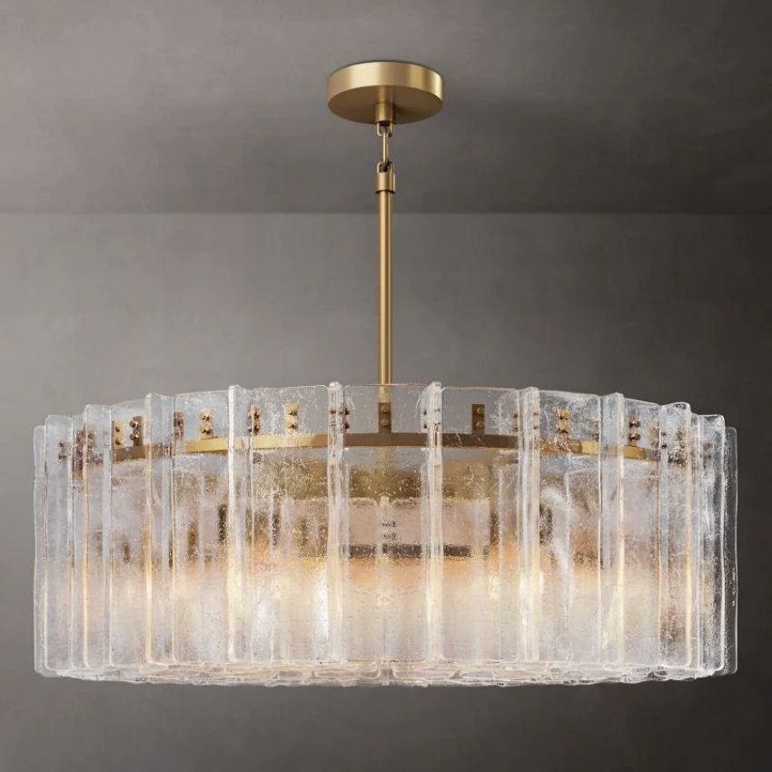 Lattice Module Glass Round Chandelier 48"