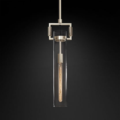 Machinist Glass Cylinder Pendant Light