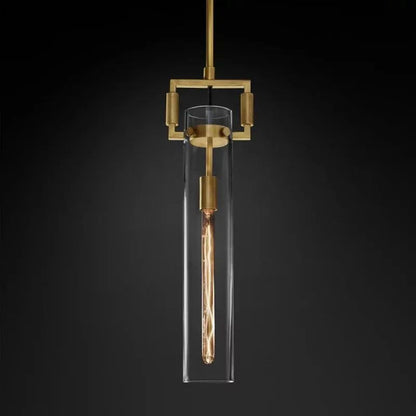 Machinist Glass Cylinder Pendant Light