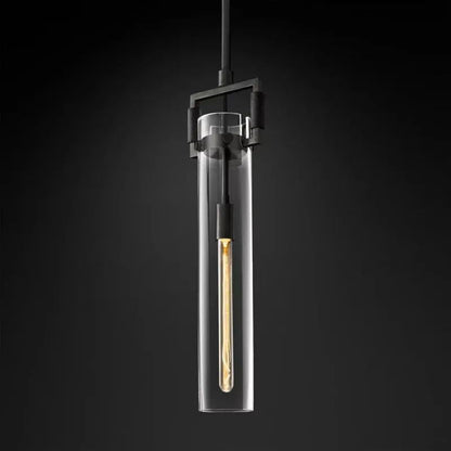 Machinist Glass Cylinder Pendant Light