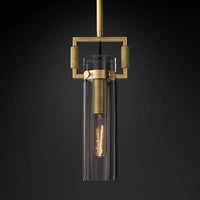 Machinist Glass Cylinder Pendant Light