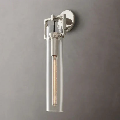 Machinist Glass Cylinder Wall Sconce