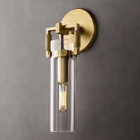 Machinist Glass Cylinder Wall Sconce