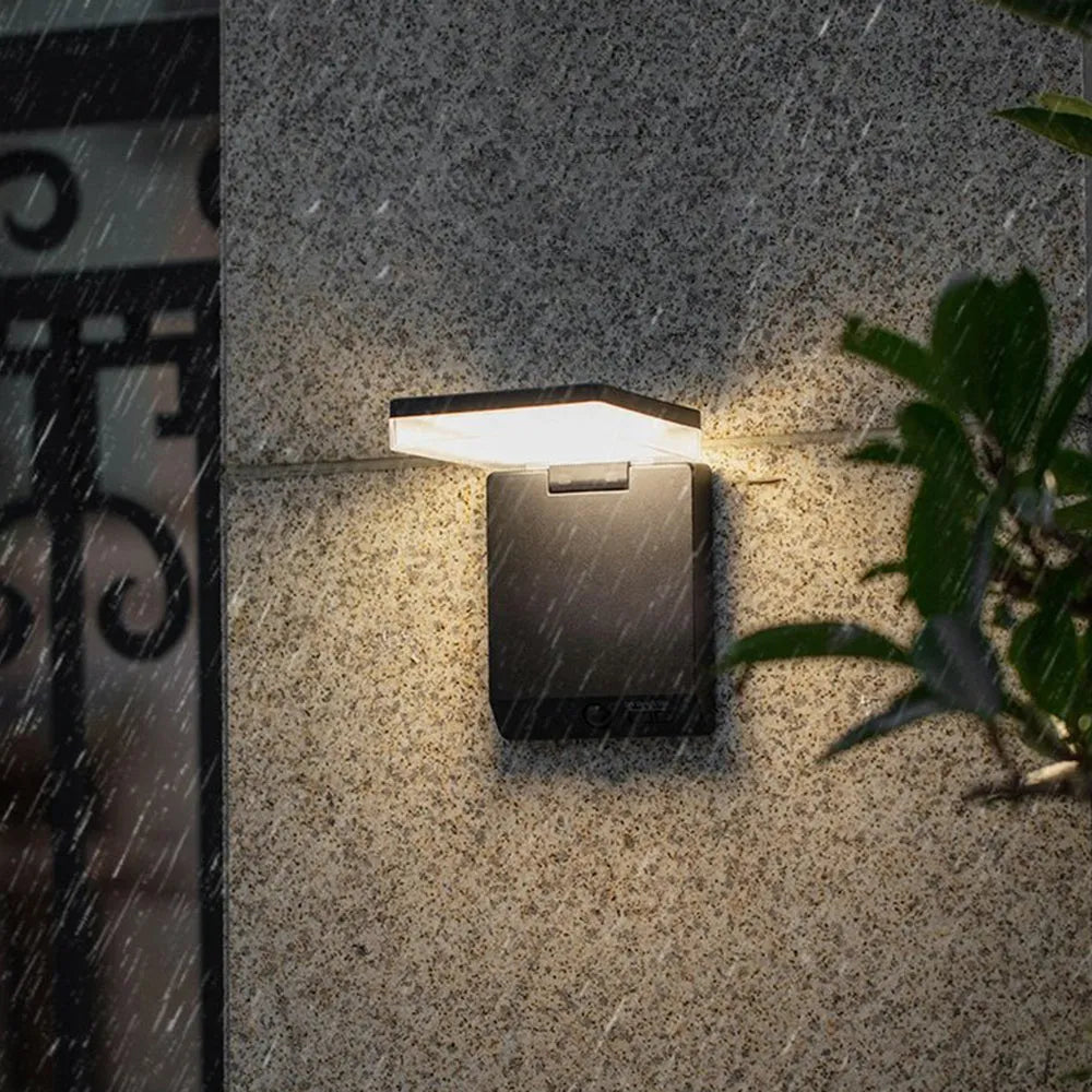 ALS673_Modern Solar Outdoor Wall Lamp