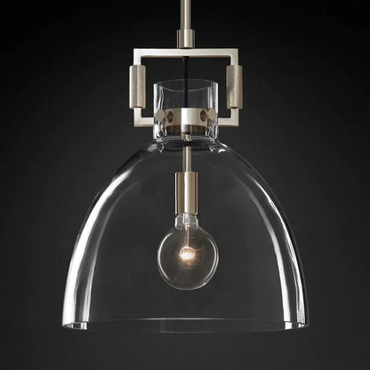 Machinist Glass Cloche Pendant Light