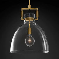 Machinist Glass Cloche Pendant Light