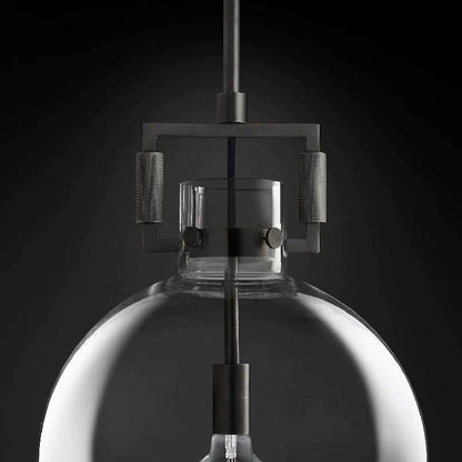 Machinist Glass Globe Pendant Light
