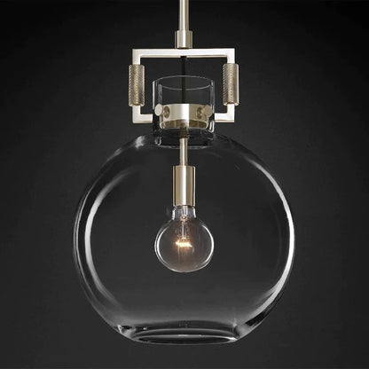 Machinist Glass Globe Pendant Light