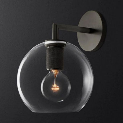 Utilitaire Globe Shade Wall Sconce