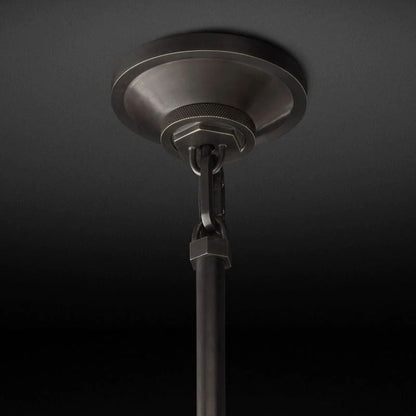 Machinist Milk Glass Cloche Pendant Light