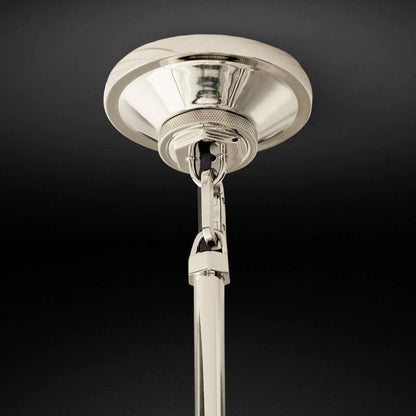 Machinist Milk Glass Cloche Pendant Light