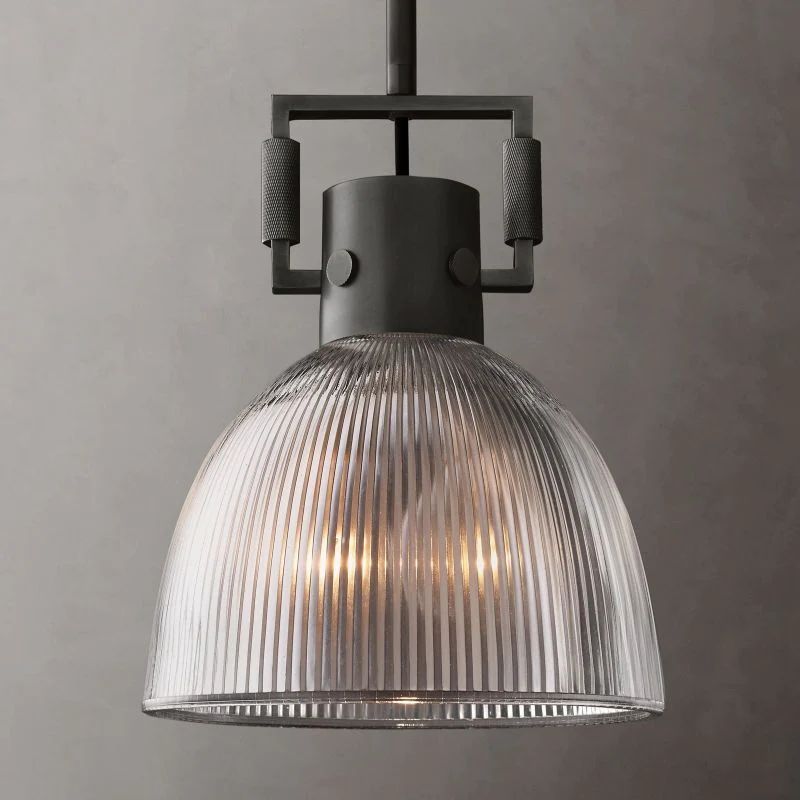 Machinist Prismatic Glass Pendant Light