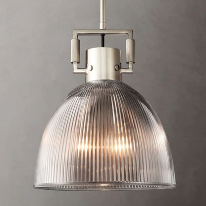 Machinist Prismatic Glass Pendant Light