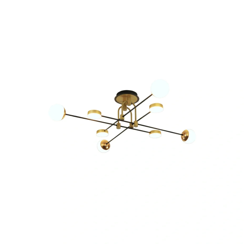 Chandelier – Glass & Metal Fixture for Living Room
