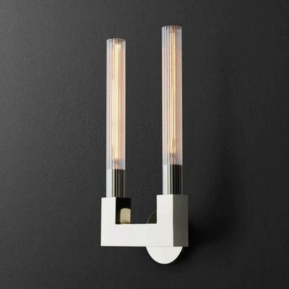 Cannele Ribbed Glass Double Wall Sconce
