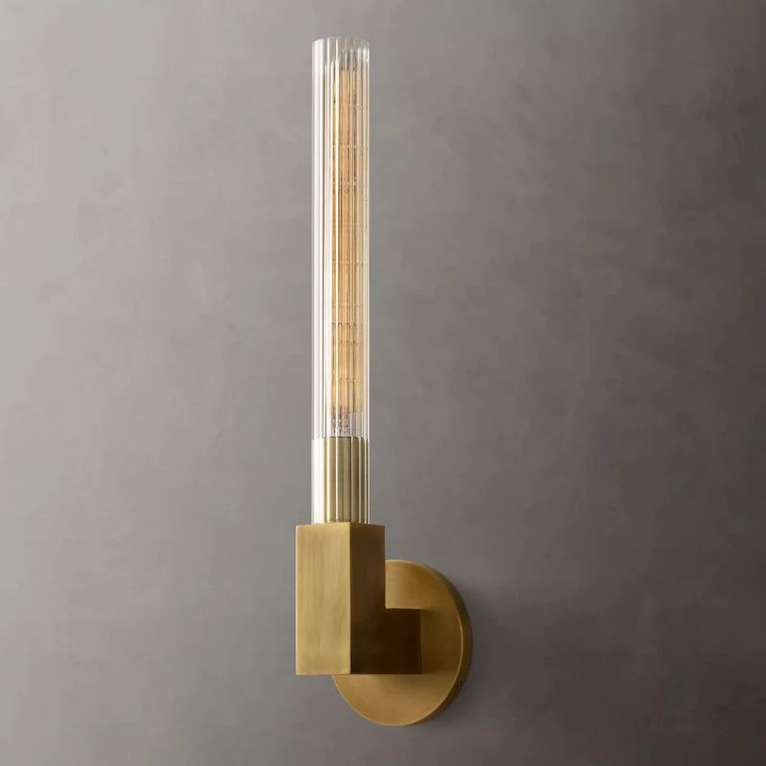 Cannele Ribbed Glass Wall Sconce