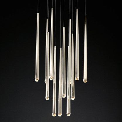 Aquitaine Faceted Cluster Round Chandelier 24"
