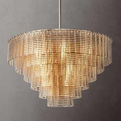Sirene Draped Glass Round Chandelier 41"