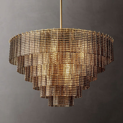 Sirene Draped Glass Round Chandelier 41"